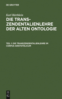 Transzendentalienlehre Im Corpus Aristotelicum