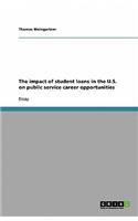 The impact of student loans in the U.S. on public service career opportunities
