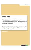 Potentiale und Maßnahmen der Gesundheitsförderung des Pflegepersonals in Krankenhäusern: Theoretische Ansätze und empirische Untersuchung zur Anwendung und Wirksamkeit gesundheitsfördernder Maßnahmen aus der Perspektive des Pflegepersona