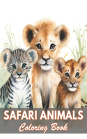 Safari Animals Coloring Book for Adults