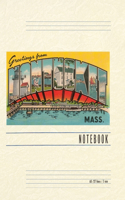 Vintage Lined Notebook Greetings from Nantucket, Mass.