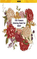 100 flowers coloring book for adult