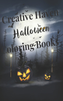 Creative Haven Halloween Coloring Books: 40 Unique Designs Jack-o-Lanterns, Witches, Haunted Houses, and many More