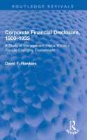 Corporate Financial Disclosure, 1900-1933