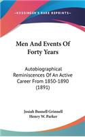 Men And Events Of Forty Years