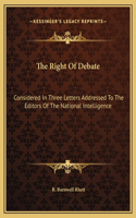 The Right Of Debate