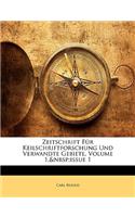 Zeitschrift Fur Keilschriftforschung Und Verwandte Gebiete, Volume 1, Issue 1