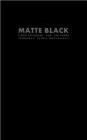 Matte Black Lined Notebook, 5x8, 100 Pages