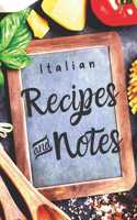 Blank Italian Recipe Book Journal - Italian Recipes and Notes