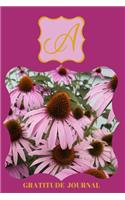 A Gratitude Journal: Floral Design Personalized with Letter Monogram and Prompted for Women