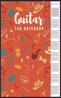 Guitar Tab Notebook: Blank 6 Strings Chord Diagrams & Tablature Music Sheets with Hipster Themed Cover