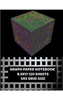 Graph Paper Notebook: 8.5x11 Grid Paper and Science Composition Workbook 5 Squares Per Inch (5x5) Notebook for Teachers and Students