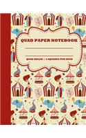 Quad Paper Notebook. Quad Ruled-4 Squares Per Inch