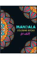 Mandala Coloring Books For Adults: Mandala Coloring Books For Adults, Mandala Coloring Book, Mandala Sketchbook, Templates For Drawing & Coloring Sketchbook. 8.5"x11" Sketchbook.