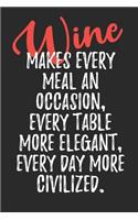 Wine Makes Every Meal: Wine Tasting Notebook and Wine Pairing Guide, Wine Tasting Log, Wine Tasting Sheets, Wine Tasting Template, Winery Tour Tracker Perfect for Wine Lov