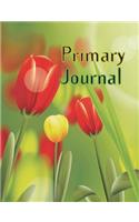 Primary Journal: This is primary notebook without picture story block. It comes with the tulip flower feature, Size 7.44 x 9.69 Inch, 200 pages (100 Sheets) of writi