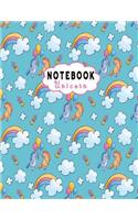 Notebook Unicorn: Composition Note Book -Large Book College Ruled Line Paper 8.5"x11" for for School / Work / Journaling