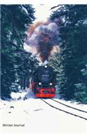 Winter Journal: Train in Snowy Woods, Soft Cover, Ruled Notebook/Journal/Diary (257 P. 6x9)