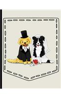 Lab and Border Collie Dog Wedding Pocket