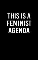 This Is a Feminist Agenda: Blank Lined Journal to Write in Notebook V1