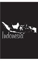 Indonesia - Black 101 - Lined Notebook with Margins - 6X9: 101 Pages, Medium Ruled, 6 x 9 Journal, Soft Cover