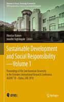 Sustainable Development and Social Responsibility—Volume 1