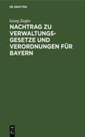 Nachtrag Zu Verwaltungsgesetze Und Verordnungen Für Bayern
