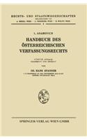 Handbuch Des Sterreichischen Verfassungsrechts
