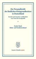 Der Personalkredit Des Landlichen Kleingrundbesitzes in Deutschland