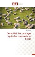 Durabilité Des Ouvrages Agricoles Construits En Béton