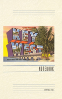 Vintage Lined Notebook Greetings from Key West, Florida