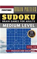 Medium Sudoku: Huge 300 medium SUDOKU books sudoku medium difficulty Maths Book to Challenge Your Brain for Adult and Senior (sudoku medium puzzle books Vol.34)(34 Sudoku Medium Puzzle Books)