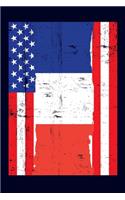 French American Flag Notebook