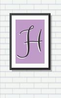 Initial H Personalized Blank Lined Journal Notebook: A Daily Diary, Composition or Log Book, Gift Idea for Someone Whose Name Starts with the Letter H!!