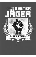 Bester Jäger Aller Zeiten: Punktiertes Notizbuch mit 120 Seiten zum festhalten für Eintragungen aller Art