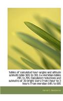 Tables of Calculated Hour-Angles and Altitude Azimuth Table 30n. to 30s. Ex-Meridian Tables 70n. to