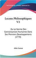 Lecons Philosophiques V2