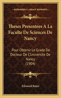 Theses Presentees A La Faculte De Sciences De Nancy