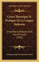 Cours Theorique Et Pratique De La Langue Italienne