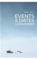 JAN-DEC Events & Dates to Remember: Minimalists Important & Special Dates Log Book - Year-Long Monthly Organizer for Birthdays, Anniversaries, Appointments, etc. - Simple Reminder - Sn