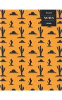 Dot Grid Notes 110 Pages: Cactus Floral Notebook for Professionals and Students, Teachers and Writers - Succulent Pattern - Sunset Cactus Pattern