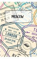 Moscow: Ruled Travel Diary Notebook or Journey Journal - Lined Trip Pocketbook for Men and Women with Lines