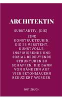 Architektin Substantiv, [die] Eine Konstrukteurin, Die Es Versteht Notizbuch