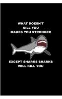 What Doesn't Kill You Makes You Stronger Except Sharks Sharks Will Kill You
