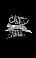 Cat are just awesome: 6x9 Origami - grid - squared paper - notebook - notes