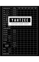 Yahtzee Score Sheet