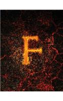 Monogram "F" Sketchbook: Blank Art Pad Notebook Journal(6 Monogram Fire 150 Sketch)
