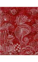 Journal Notebook Seahorse Drawing 4: 172 Page Blank Journal 8 x 10 Size, Unlined For Journaling, Writing, Planning or Doodling.(4 More Artsy Plain Journals)