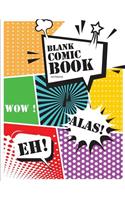 Blank Comic Book Notebook: Blank comic books panel for kids Vol.9