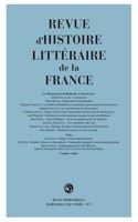 Revue d'Histoire Litteraire de la France. 1-2022, 122e Annee, N 1